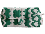 Etui à lunettes jacquard vert