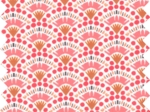 Coupon tissu 50 cm éventail rose ex1050