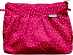 Pochette plissée etoile or fuchsia