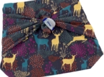 Furoshiki petit 35 x 35 cm ex2240 cerfs multicolores