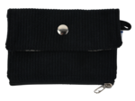 Mini pochette porte-monnaie velours côtelé noir