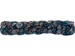 Barrette cheveux tressée paquerette marine