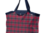 Sac cabas grand tartan rouge
