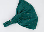 Bandeau fichu Adulte gaze pois or eucalyptus