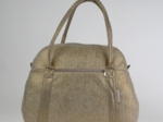 Sac bowling velours côtelé large doré