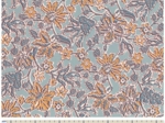 Coupon tissu 50 cm ex2400 indienne bleu glacier ocre