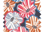 Tissu voile anémones rayées