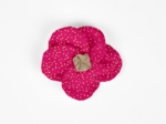 Petite Barrette Pétales de Fleur fuchsia pailleté