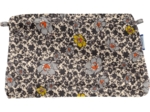 Pochette tissu pensée ocre