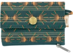 Mini pochette porte-monnaie eventail or vert