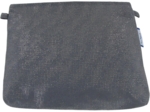Pochette tissu anthracite argent