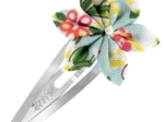 Barrette clic-clac fleur étoile baie mentholée