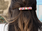 Barrette cheveux tressée tutti fleuri