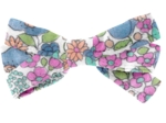 Barrette  ruban pastel fleuri