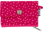 Mini pochette porte-monnaie etoile or fuchsia