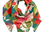 Foulard pompon fleurs des iles