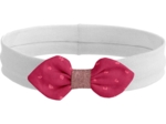Bandeau jersey bébé noeud plumetis rose fuchsia