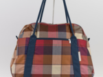 Sac bowling tartan lurex rubis