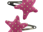 Barrettes clic-clac étoile etoile or fuchsia