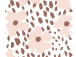Tissu jersey pensées nude terracotta