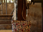 Pochette tissu plumes d'été