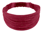 Bandeau fichu Enfant gaze pois or grenat