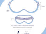 Masque de sommeil vichy brodé marine