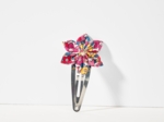 Barrette clic-clac fleur étoile cocktail de fleurs
