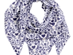 Foulard pompon scandinavia bleu