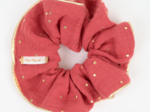 Grand Chouchou Passepoil gaze pois or marsala