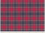 Tissu enduit  au mètre tartan rouge