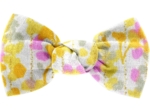 Barrette petit noeud mimosa jaune rose