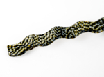 Barrette Vague Longue damier noir or