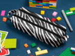 Trousse double compartiment zèbre
