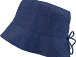 Chapeau de soleil enfant broderie anglaise marine