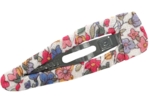 Barrette clic-clac tissu porcelaine rosée