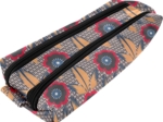 Trousse double compartiment fleurs de savane
