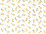 Tissu enduit  au mètre citrons jaune blanc ex1056