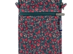 Pochette téléphone matelassée camelias rubis