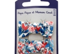 Barrettes clic-clac petits noeuds london fleuri