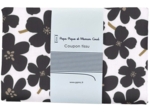 Coupon tissu 1 m ex2424 primeveres noir et blanc