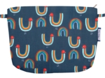 Pochette tissu poules en ciel