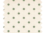 Tissu coton au mètre ex2656 pois écru vert