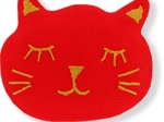 Barrette miaou rouge tangerine
