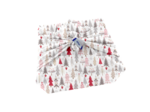 Furoshiki petit 35 x 35 cm sapin gris rouge ex1113