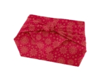 Furoshiki moyen 48 x 48 cm ex2448 flocon de noel or rouge