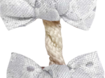 Barrettes clic-clac petits noeuds broderie anglaise