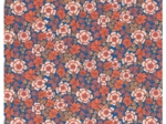 Tissu coton au mètre ex2631 bohème fleuri bleu