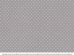 Coupon tissu 50 cm pois gris clair