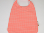 Serviette enfant élastique vichy orange fluo